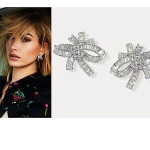 NEW~ Anthropologie Apples & Figs Fantasy Bows Crystal Stud Earrings